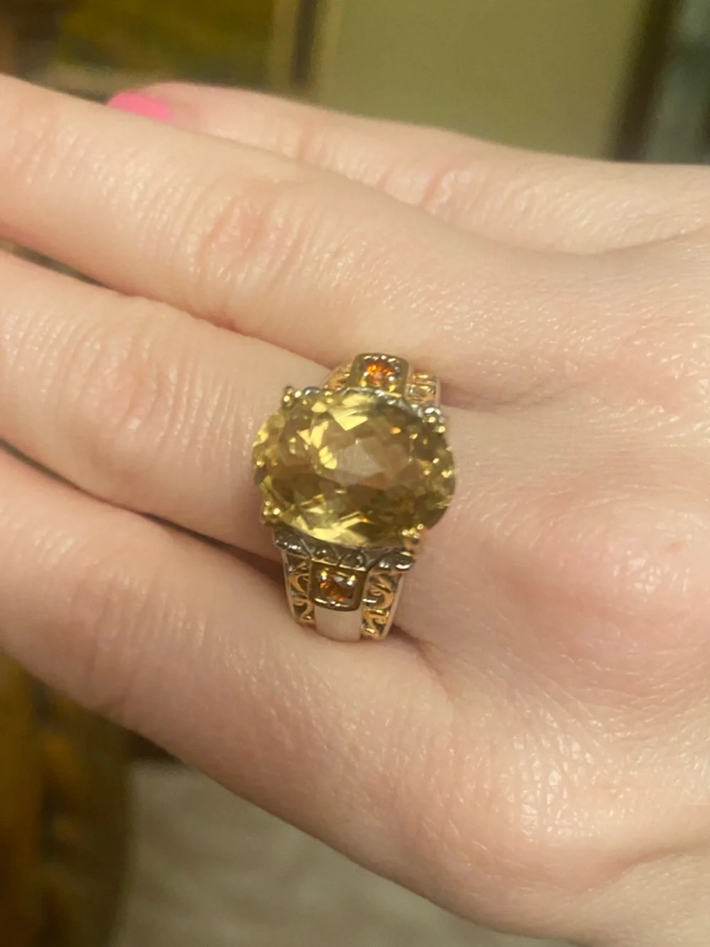 ✨💛Elegant Sterling Gemstone Ring!💛✨ - Picture 1 of 9